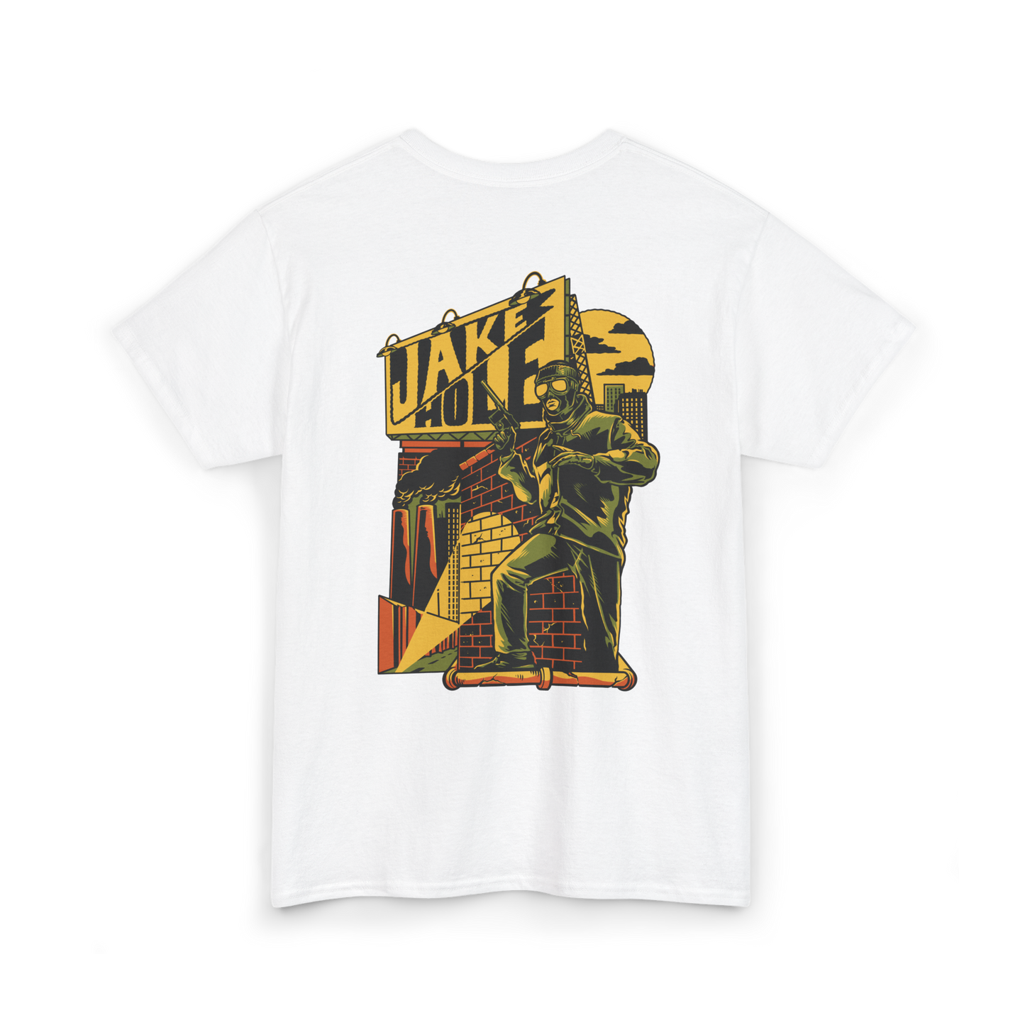 Jake Hole Noir Graphic T-Shirt (Yellow, Green, and Orange)