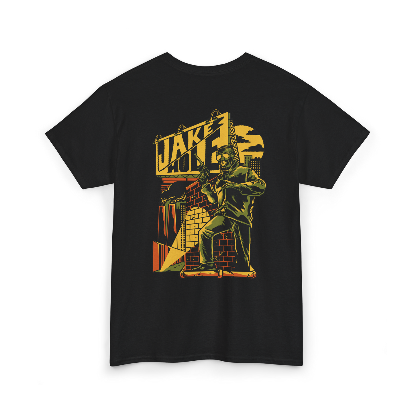 Jake Hole Noir Graphic T-Shirt (Yellow, Green, and Orange)